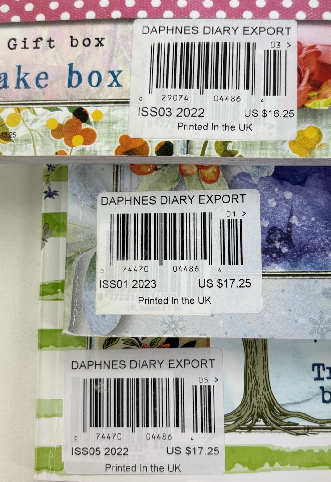 Daphnes Diary Magazines Lot of 3 Numbers 3 + 5 from 2022 Number 1 from 2023
