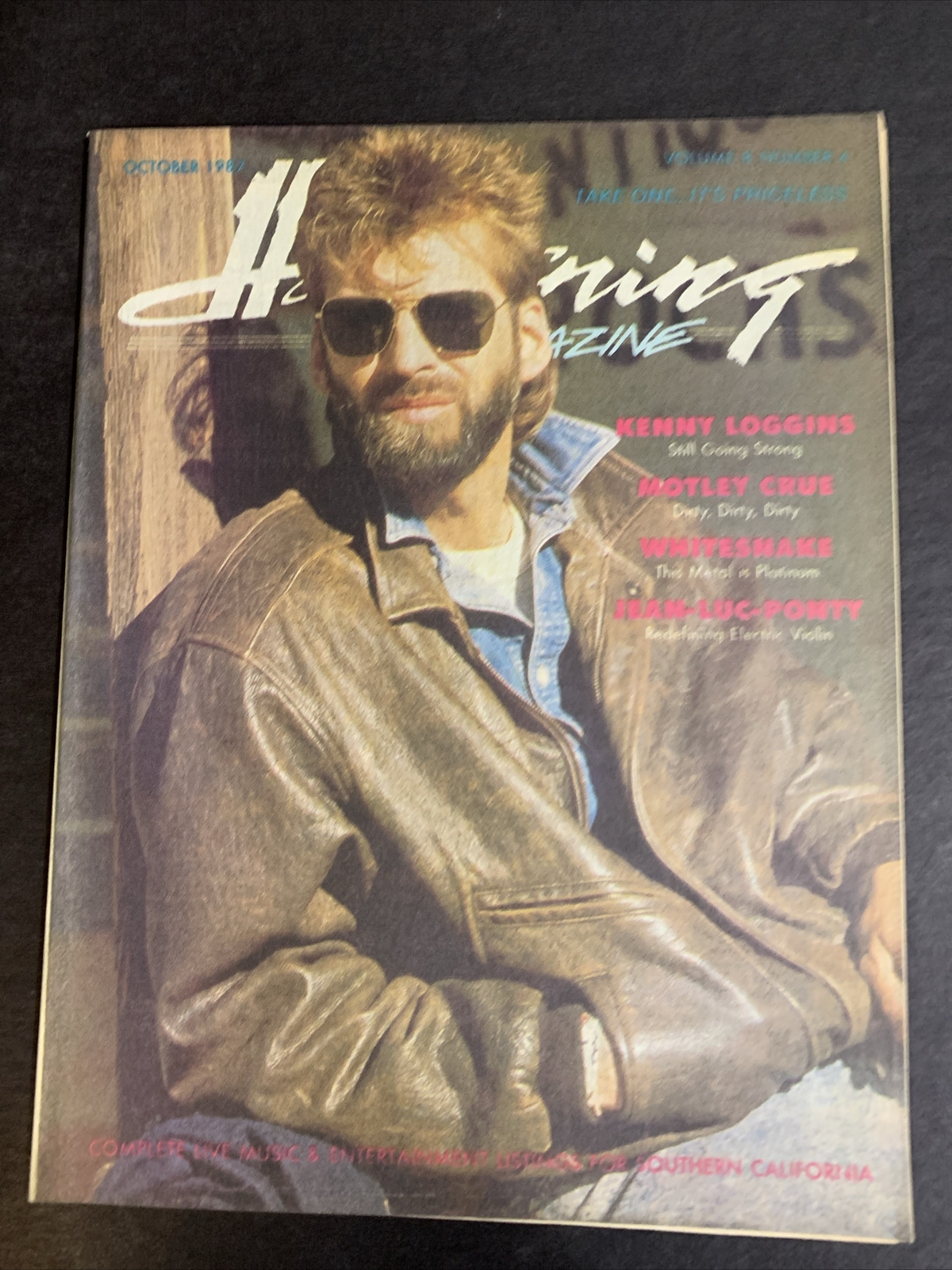 1987 Happening Magazine * Kenny Loggins * MOTLEY CRUE * OCT White Snake #RD-67