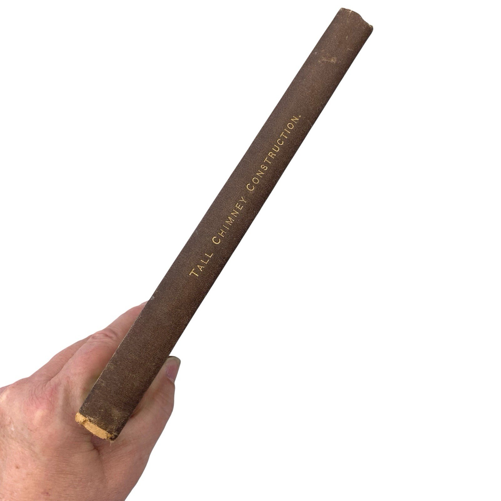 Antique Tall Chimney Construction Hard Cover Book 1885 Bancroft 9 Plates Rare