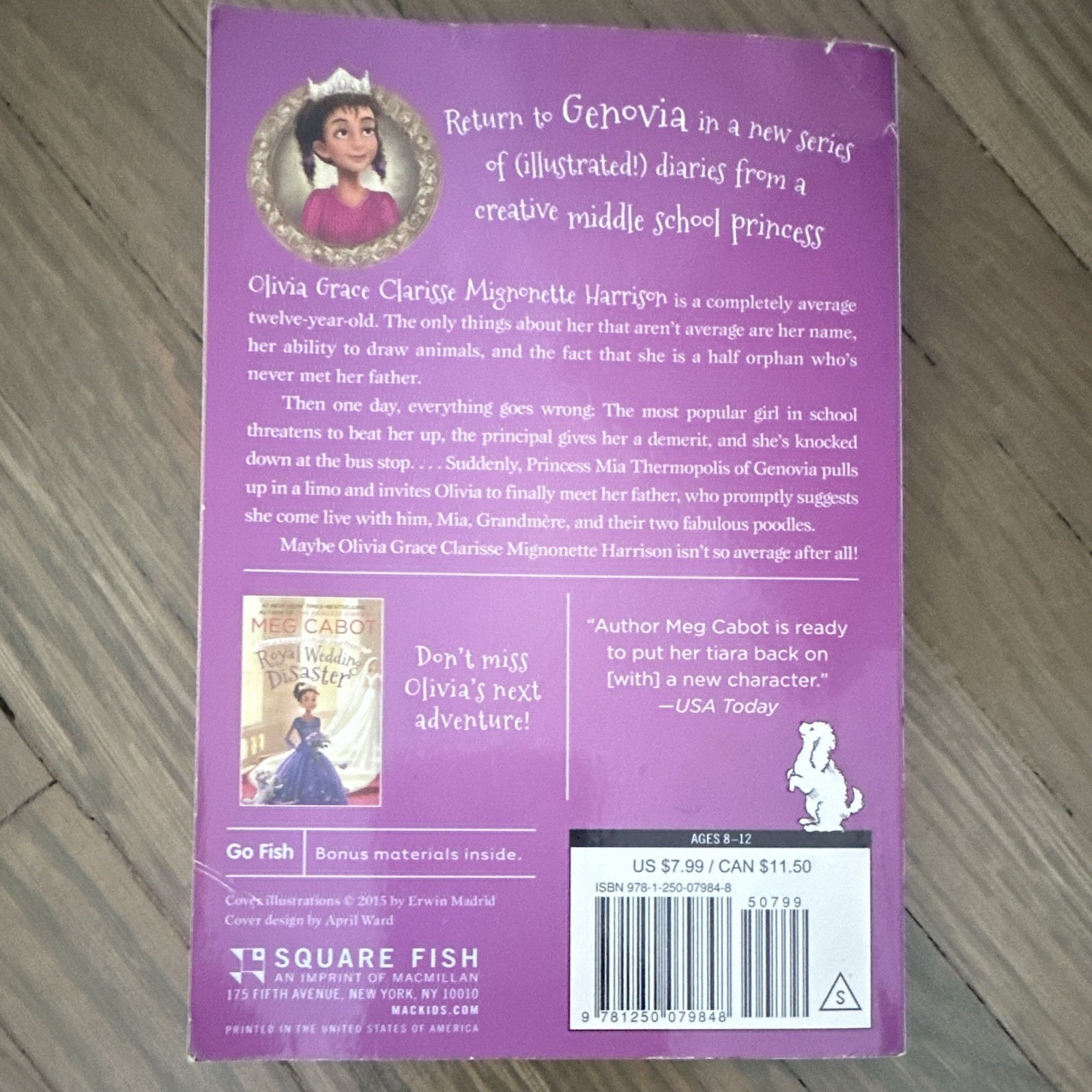 Meg Cabot Middle School Princess Ser. PB Square Fish Illustrated Ages 9-12 2016
