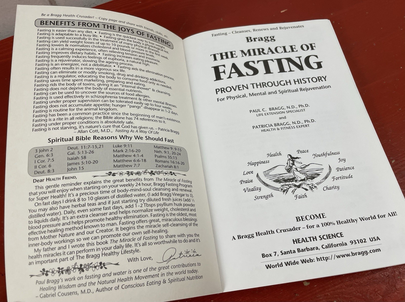 The Miracle of Fasting Proven Throughout History Paul & Patricia Bragg PB 2002