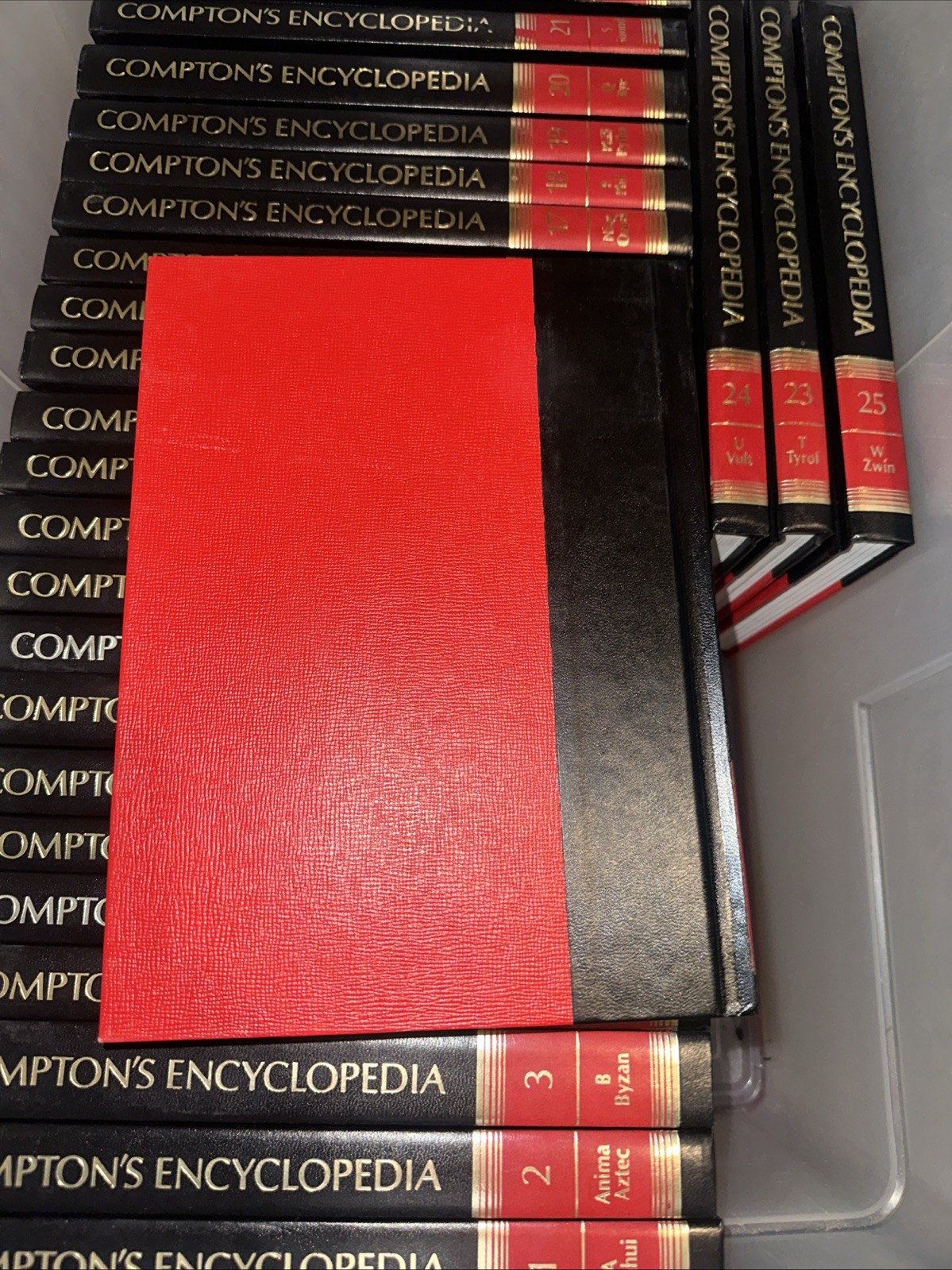 1985 Compton’s Encyclopedia By Britannica Complete 26 Volume Complete Set Red