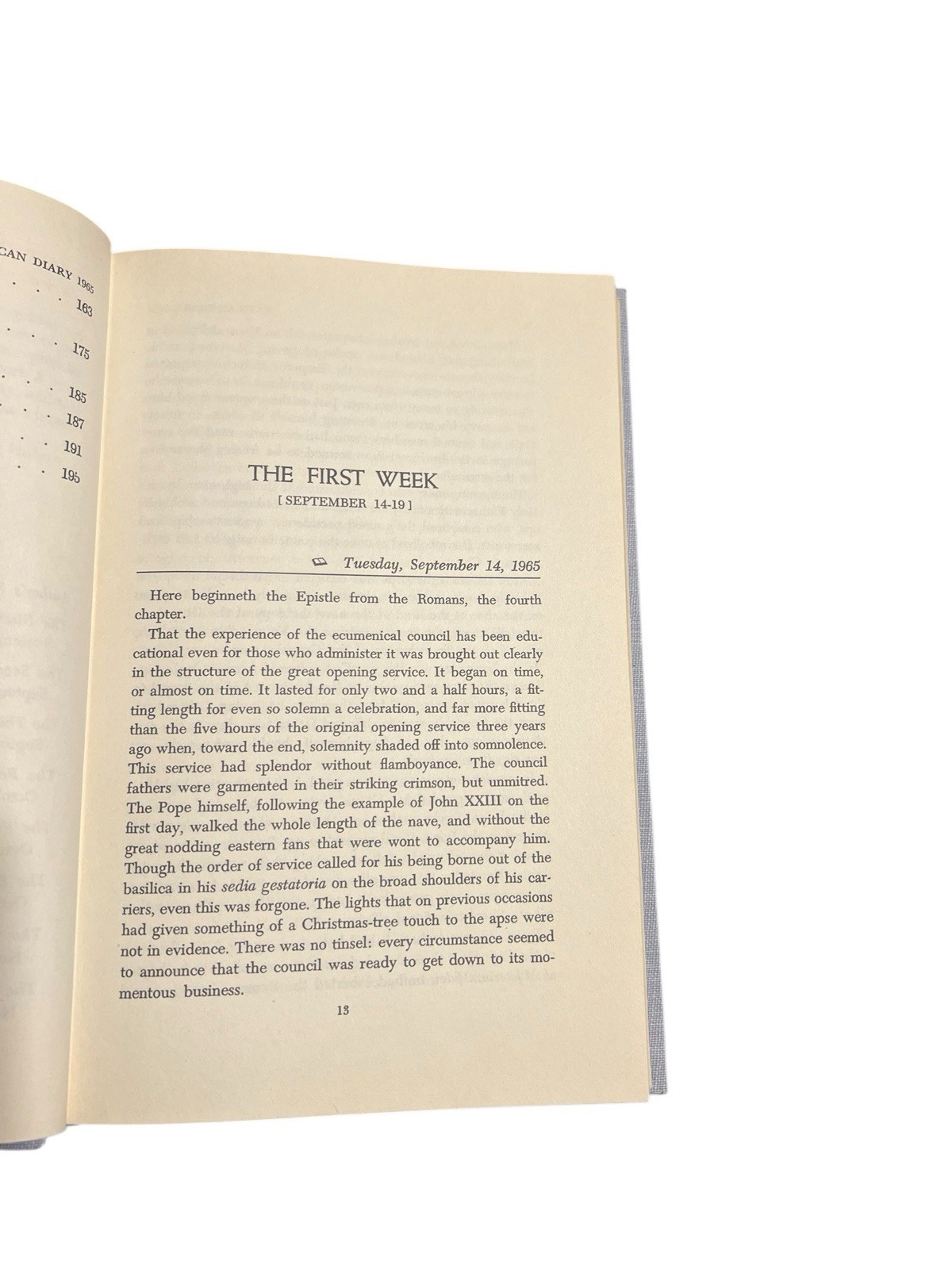 Vatican diary 1963 Douglas Horton Hardcover Published By United Church Press
