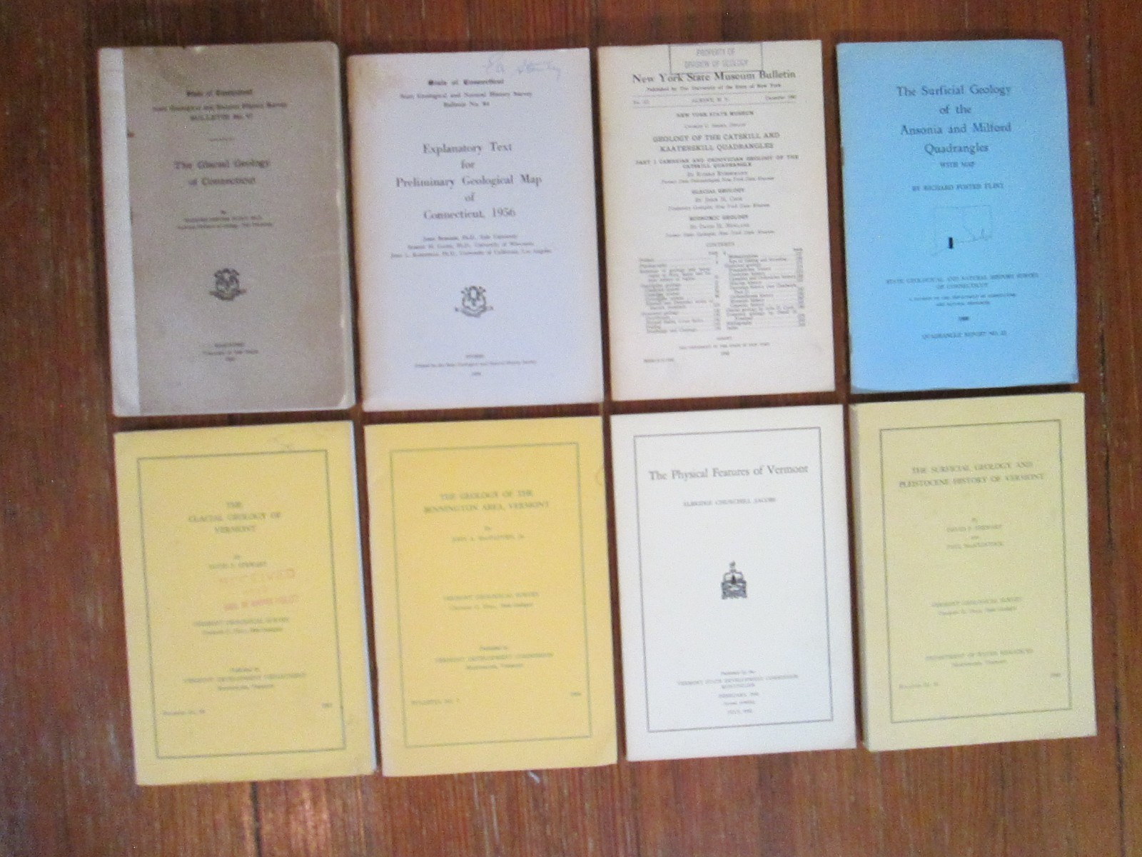 VERMONT Connecticut Geology Geological Survey Book Lot Maps Glacial Mountains VT