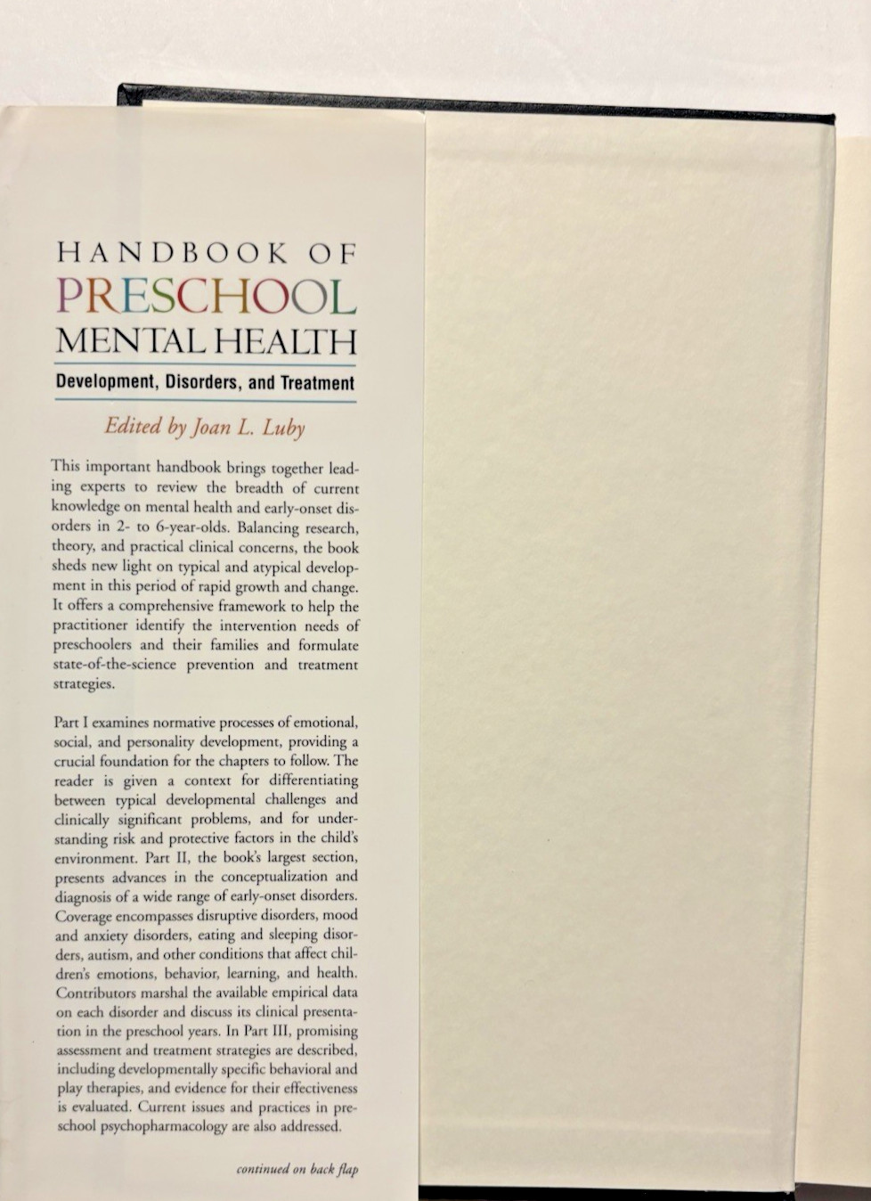 Handbook of Preschool Mental Health : Development, Disorders, and Treatment…
