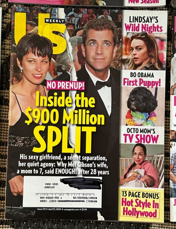 Vintage Lot of 6 US Weekly Magazines 2009 Celebrity Gossip Fashion Party Life
