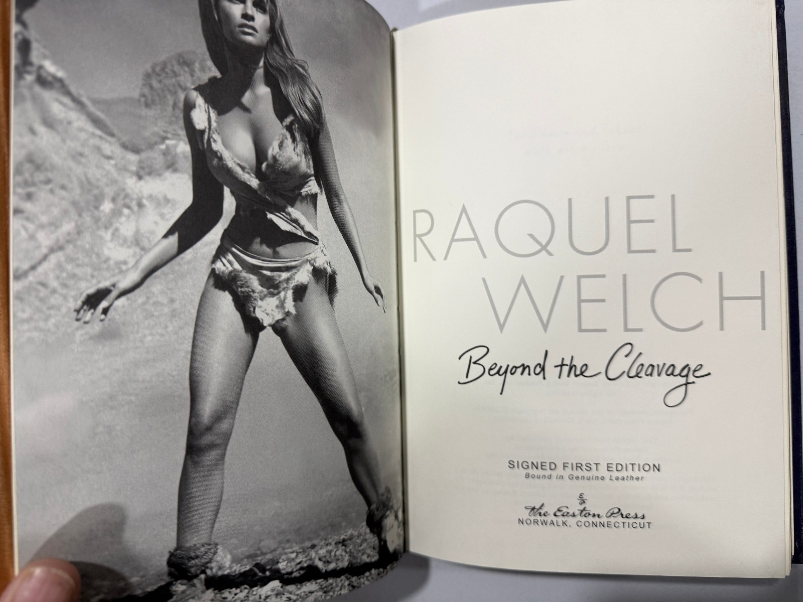 Easton Press Beyond The Cleavage – Raquel Welch SIGNED 1st Ed w/ COA