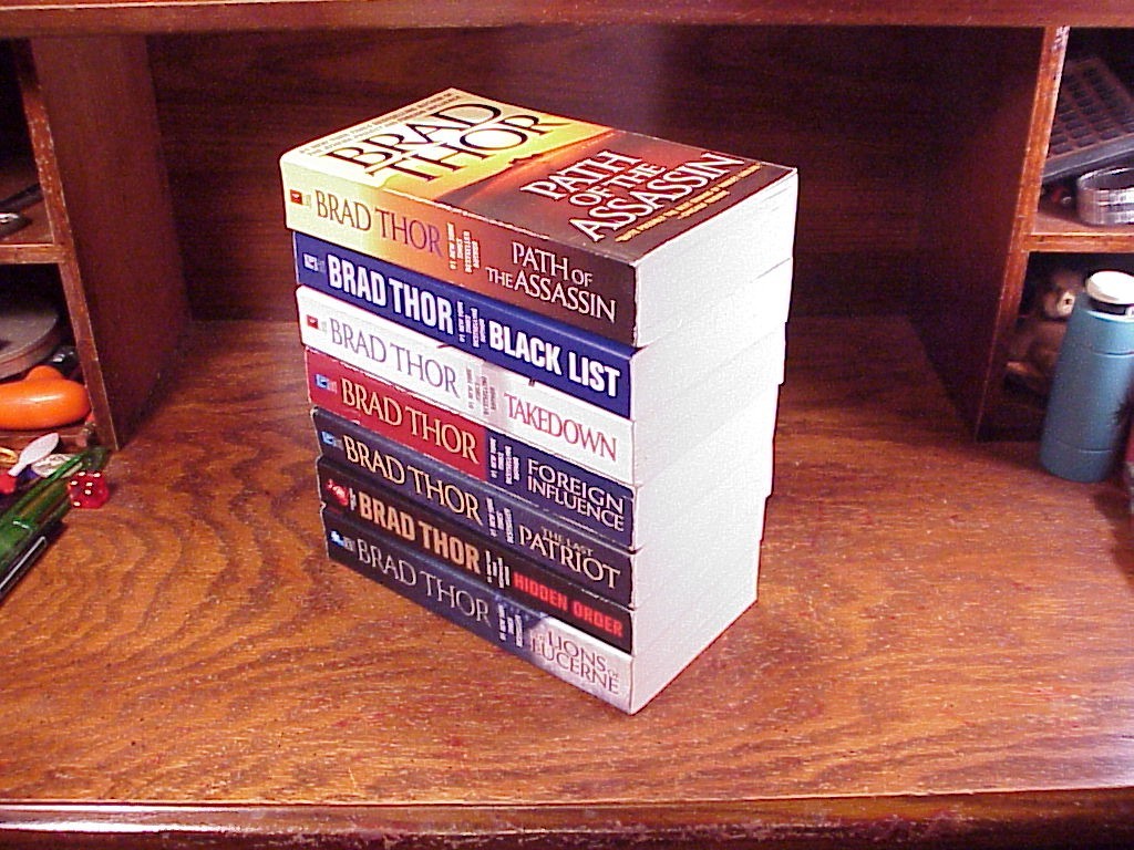 Lot of 7 Paperback Books by Brad Thor, PB, Take Down, Black List, Hidden Order