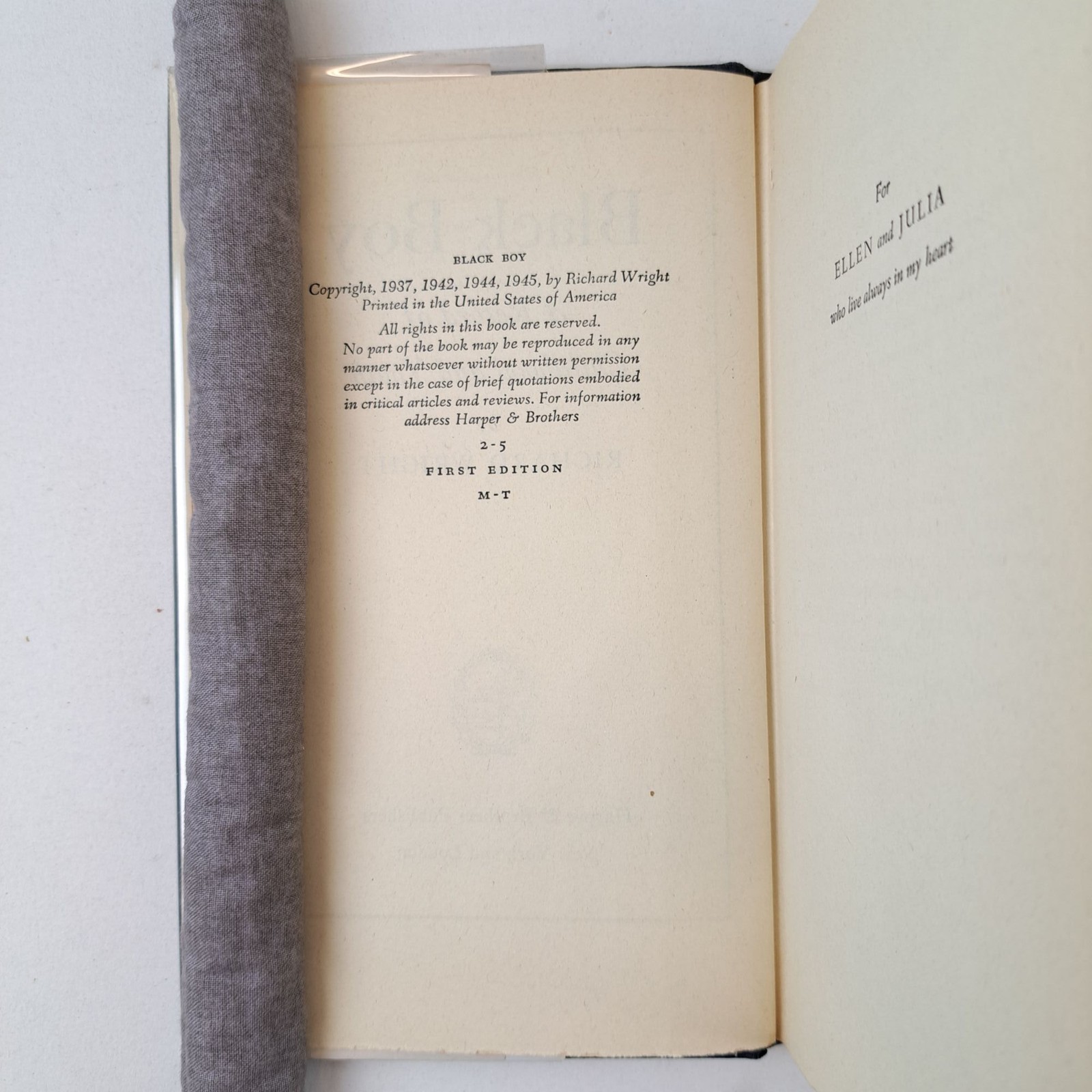 Richard Wright / BLACK BOY 1st Edition 1945