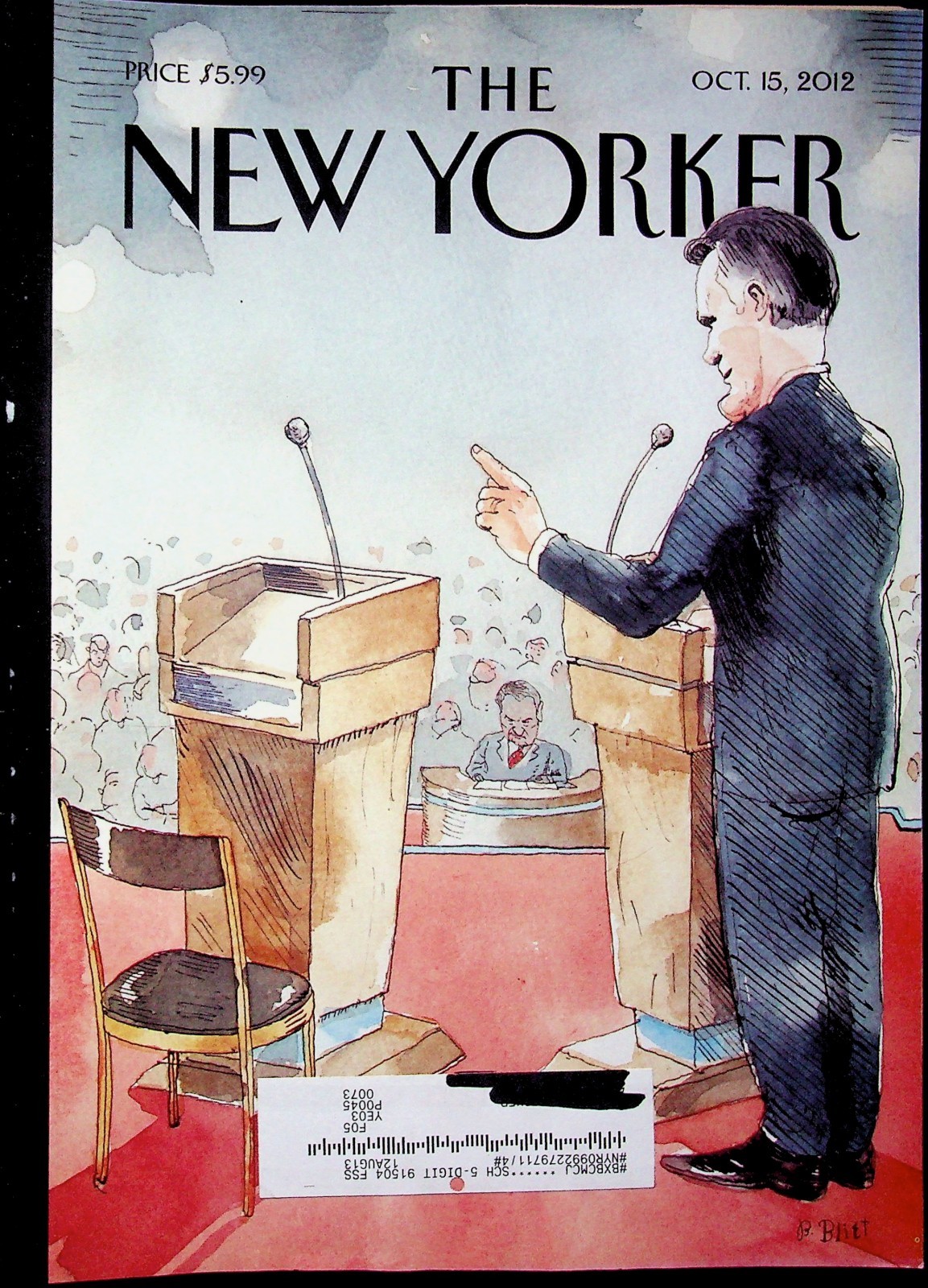 The New Yorker Magazine October 15, 2012 Issue Illustrated Cover Ads