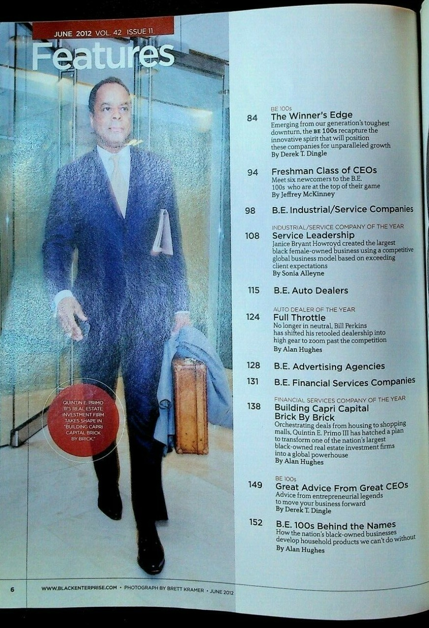 Black Enterprise Magazine June 2012 Bill Perkins Quintin E Primo III
