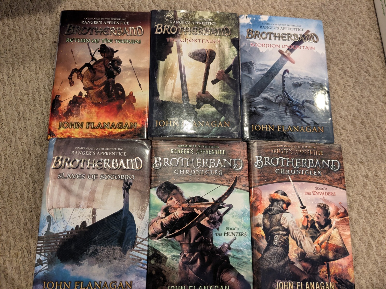 Lot 6 John Flanagan HC DJ Books Brotherband Chronicles 2 3 4 5 6 8 2012-2019