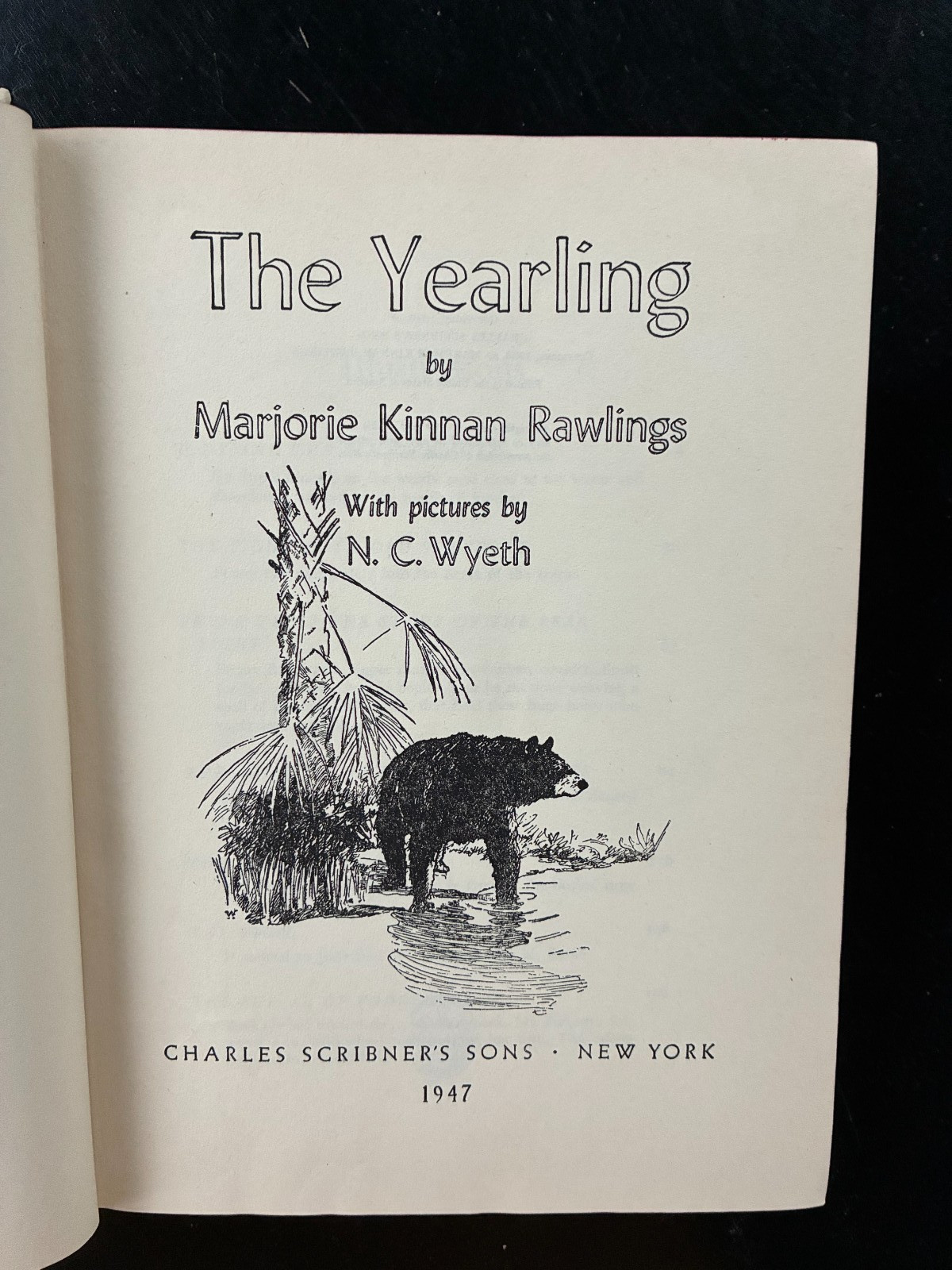 THE YEARLING, Marjorie Rawlings (1947 Scribner Ed.) – Illus. by N. C. Wyeth