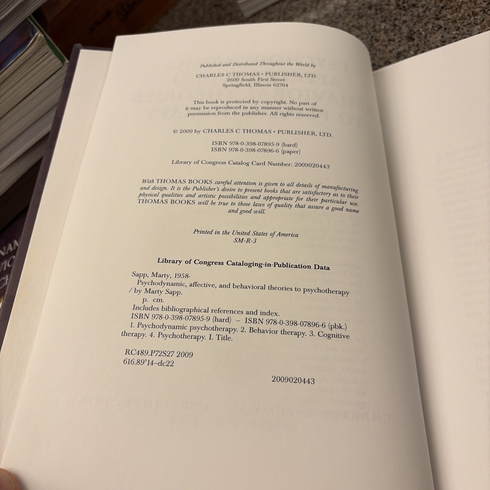 Psychodynamic, Affective, & Behavioral Theories to Psychotherapy, by Sapp (New)
