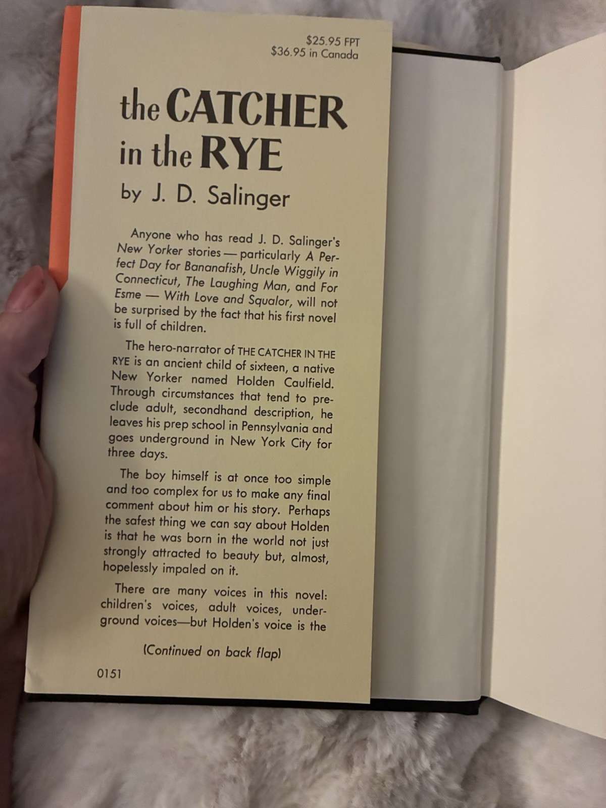 J.D. Salinger Catcher in the Rye 1951 HC Little Brown Fiction Classics