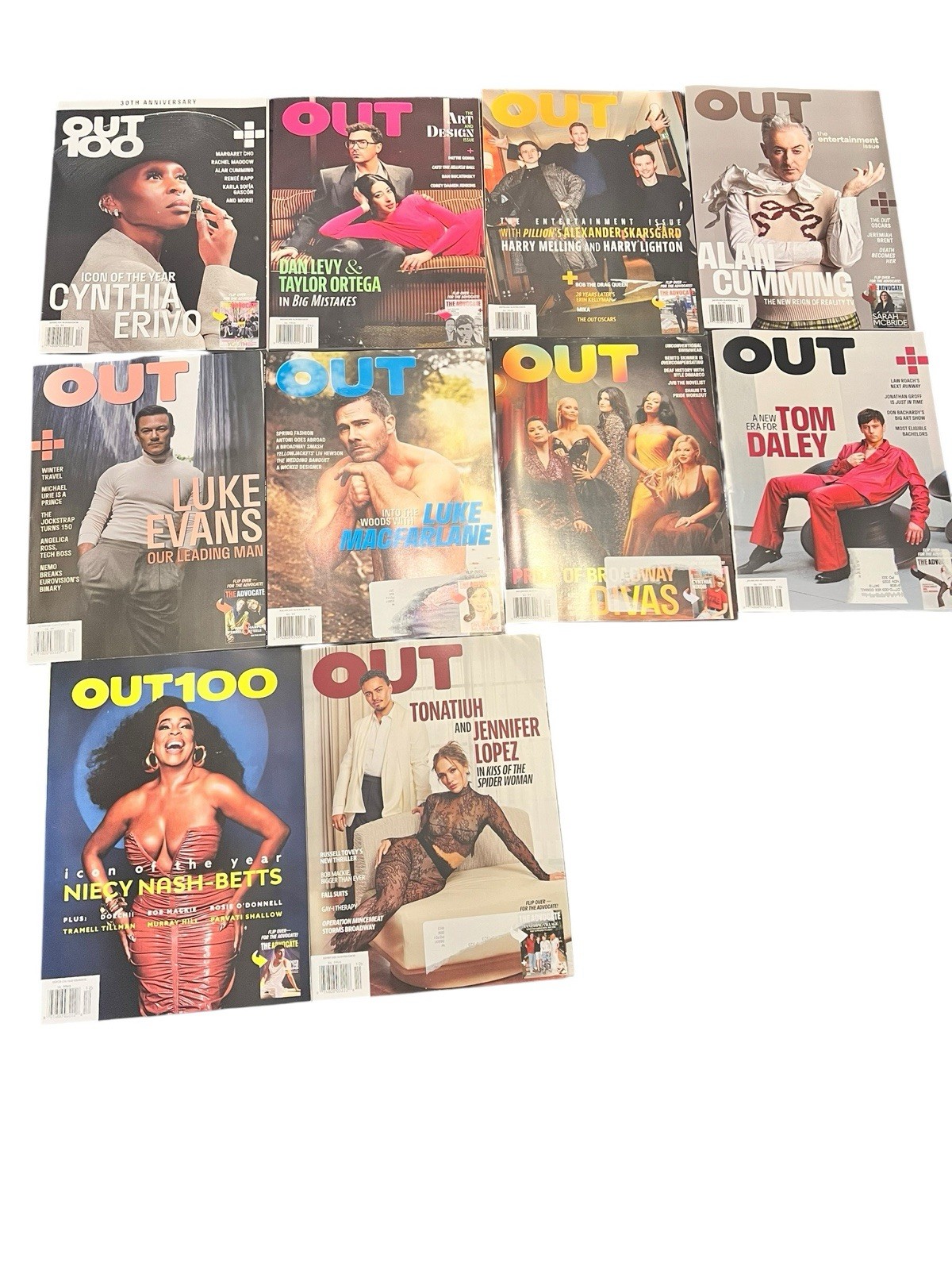Out Magazine /The Advocate Lot 10 NEW 2026 /2025 2024/ 70$ Retail