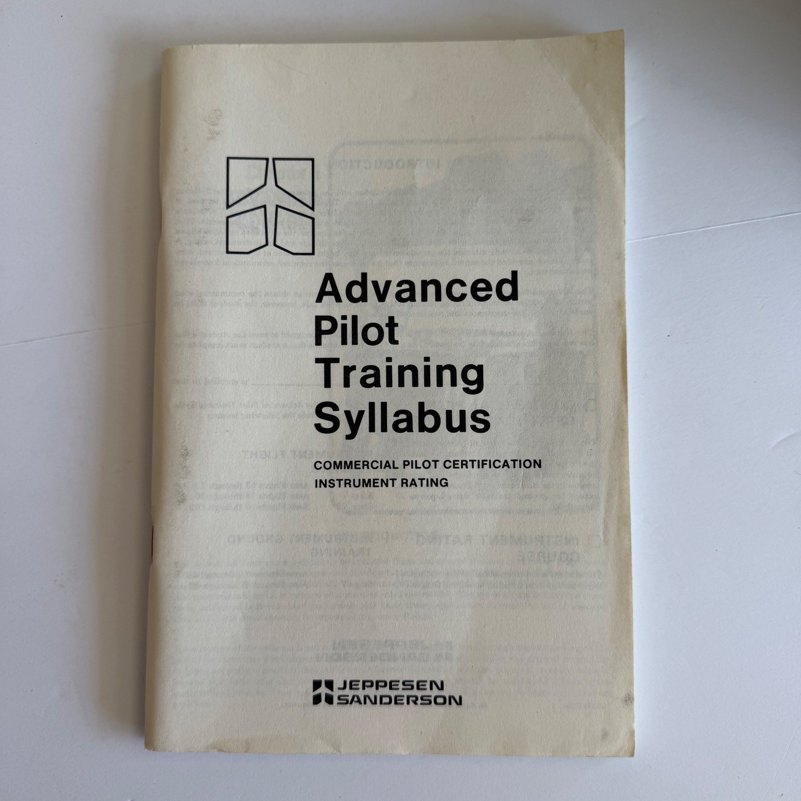 Jeppesen Sanderson Advanced Pilot Training Syllabus Commercial Instrument Rating