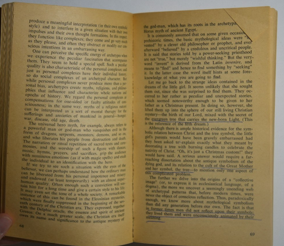 Carl G. Jung Man and His Symbols Paperback Laurel Illustrated Psychology 1961