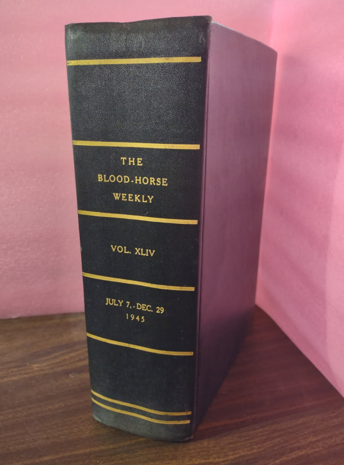 The Blood Horse Weekly Vol XLIV of July 7 to Dec 29, 1945 Hardcover Very RARE