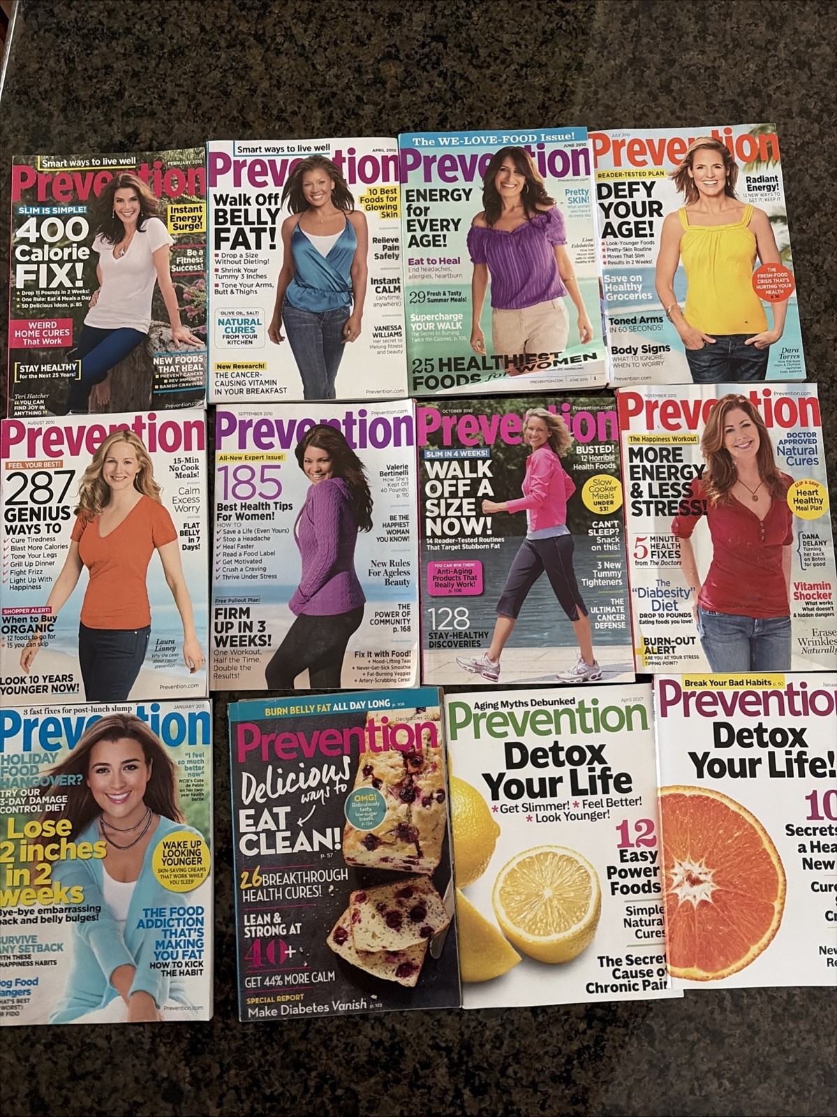 Prevention Magazine Dec 2010-2018 Lot of 12