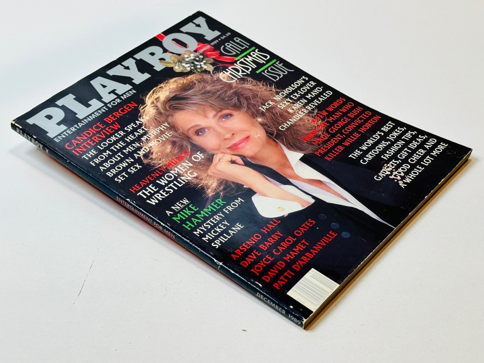 Vintage Playboy December 1989 Jack Nicholson Arsenio Hall Candice Bergen WWE WWF