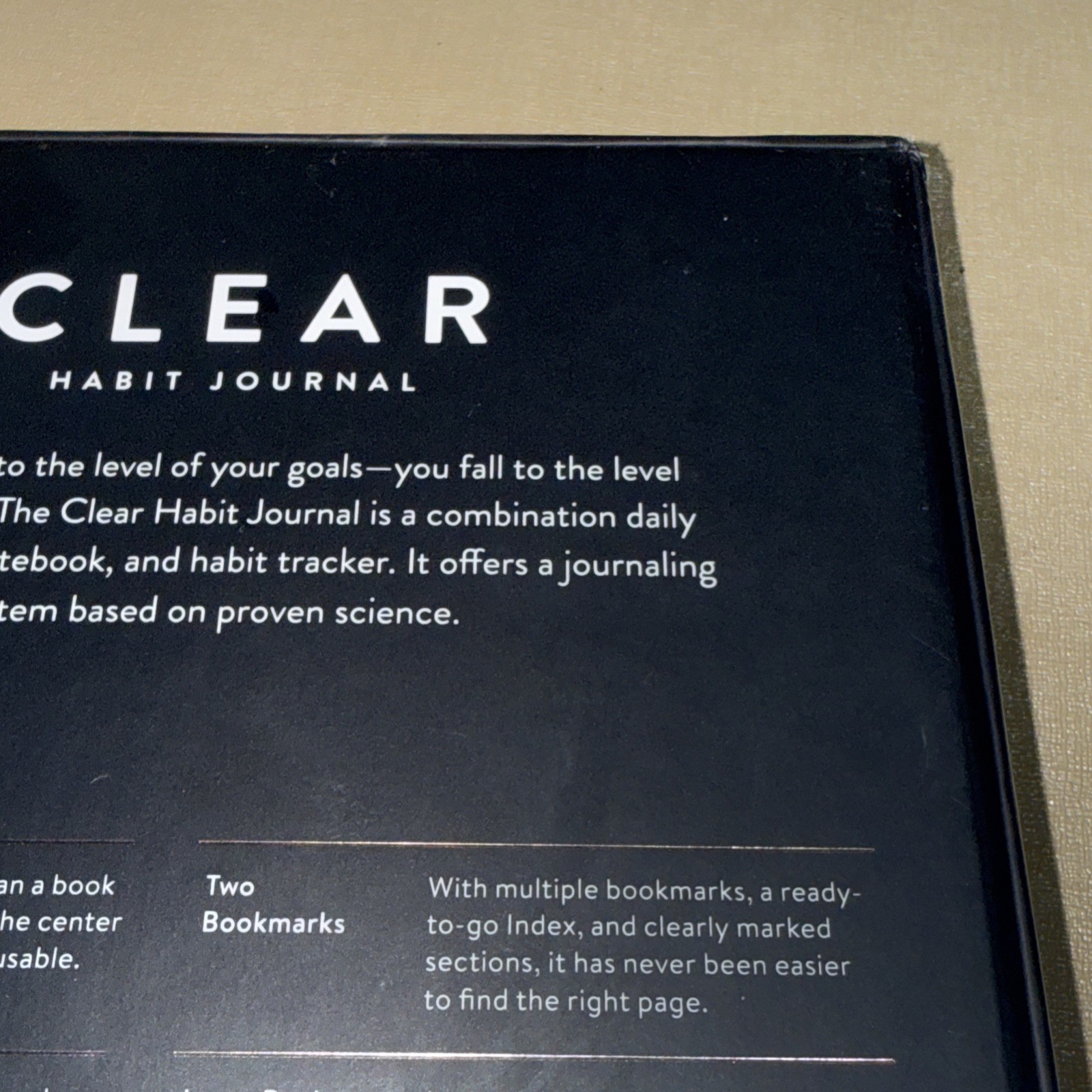 New Baronfig Clear Habit Journal Book DAMAGEOpen Box Jet Black by James Clear