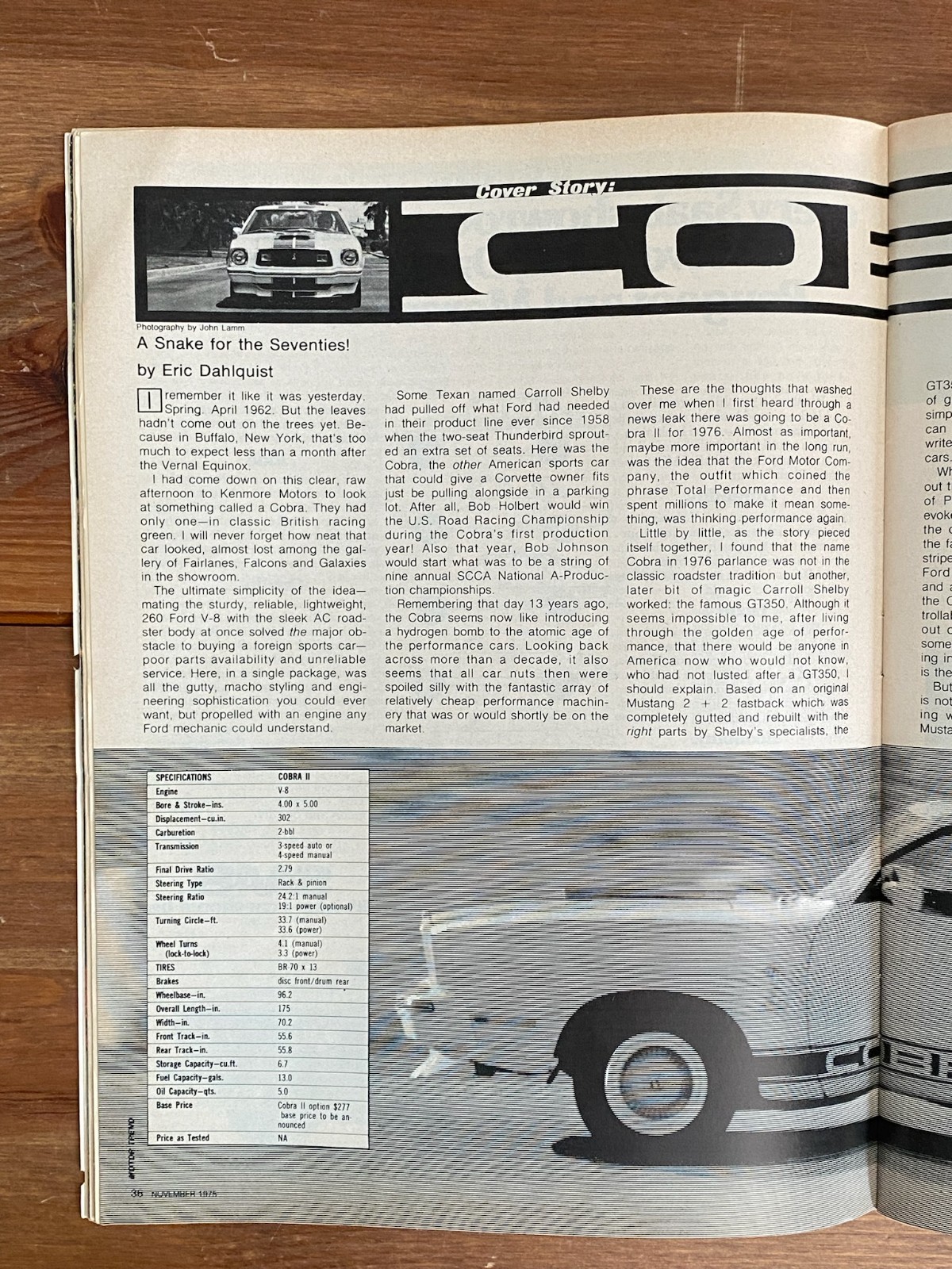 1976 New Car Buyer’s Guide ~ Cobra II Datsun 280Z ~ Motor Trend Nov 1975