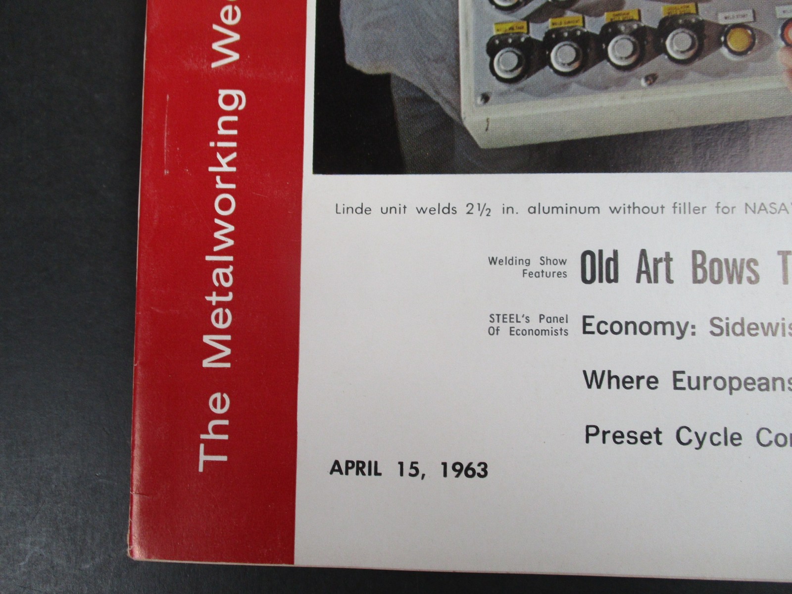 Steel Magazine April 15 1963 2.5 In. Aluminum For NASA Centaur Booster No Label