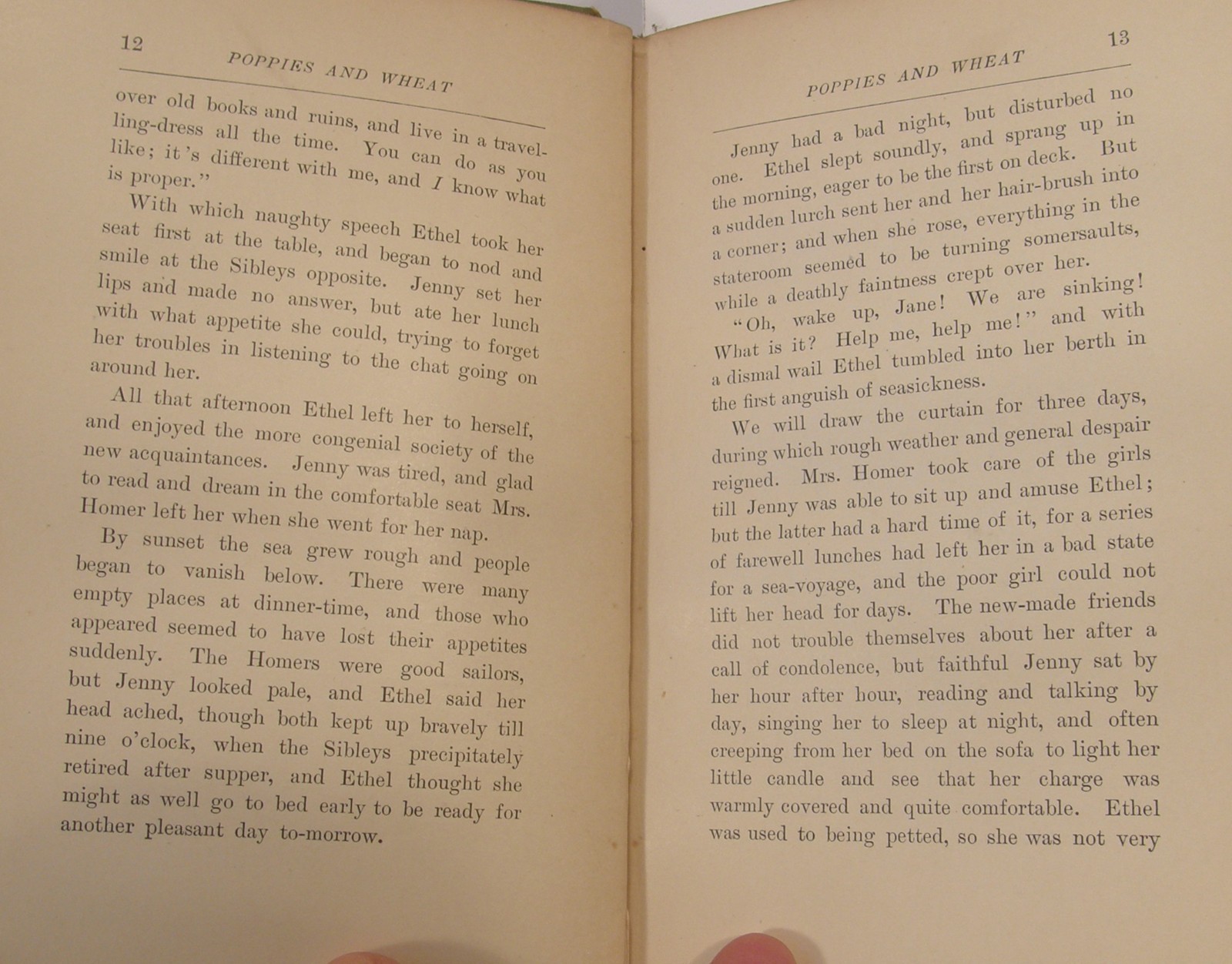 1900 POPPIES & WHEAT LOUISA MAY ALCOTT HB LITTLE BROWN & CO