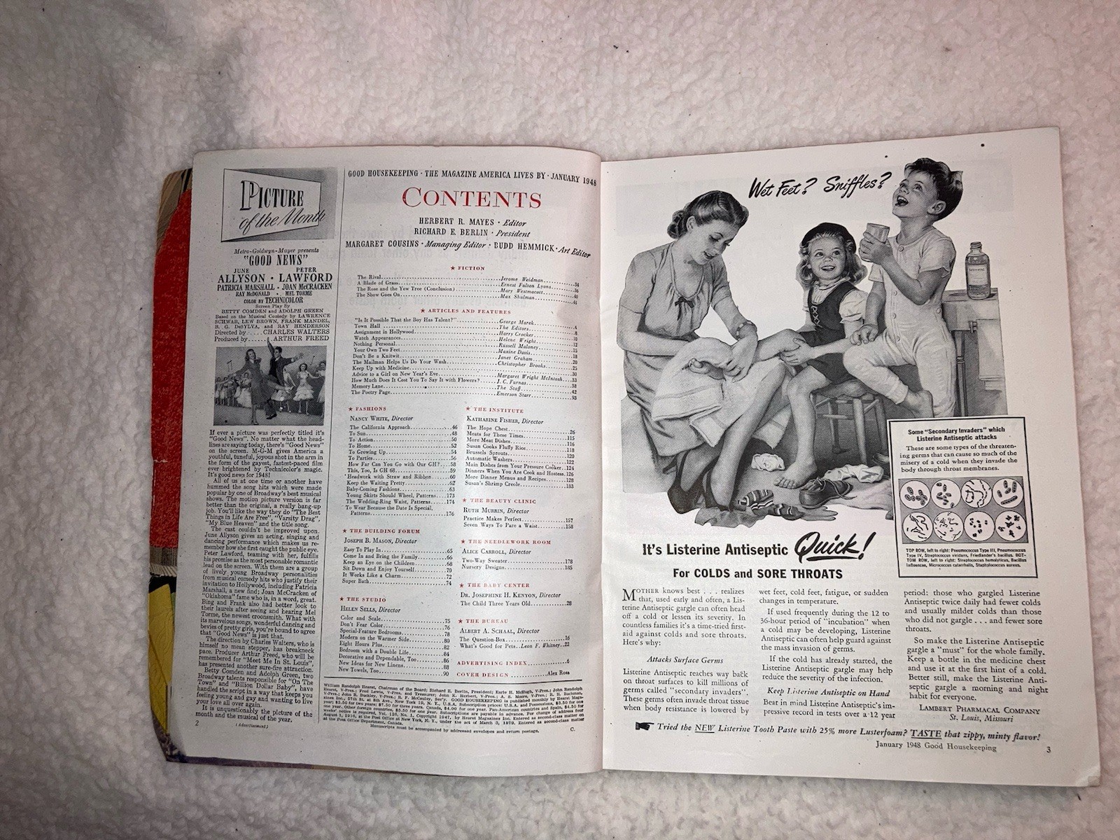 VTG Good Housekeeping Magazine January 1948 – 25 Pages of Decorating & Designing