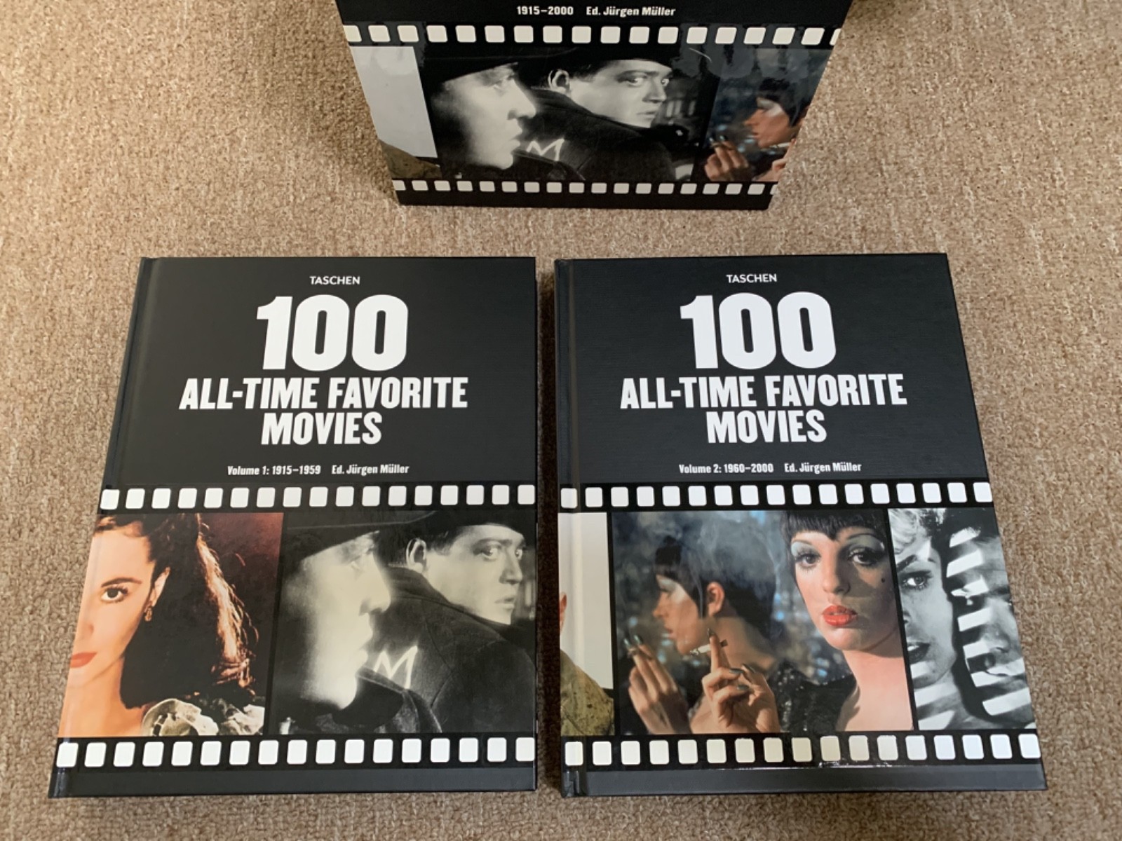 TASCHEN: 100 ALL-TIME FAVORITE MOVIES, 1915-1959; 1960-2000. Hardback Jugen Mull