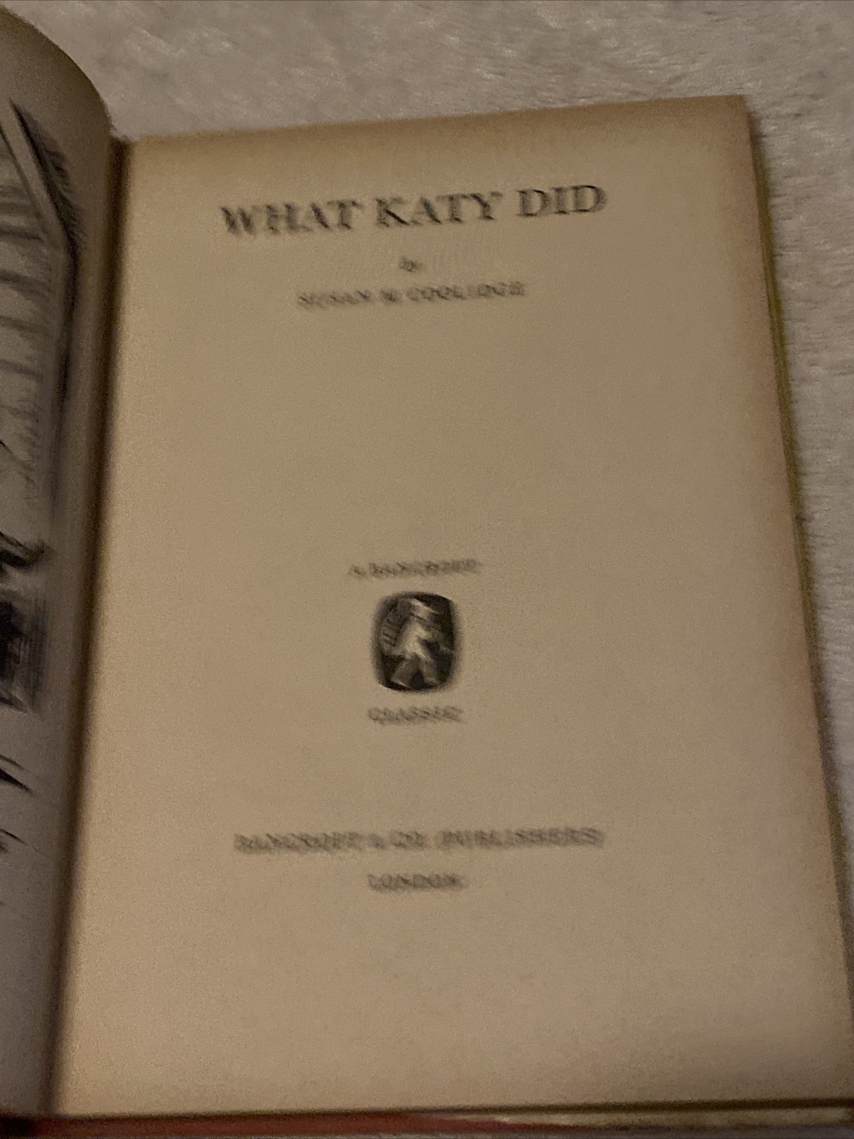 What Katy Did Susan Coolidge 1966 Hardcover Book