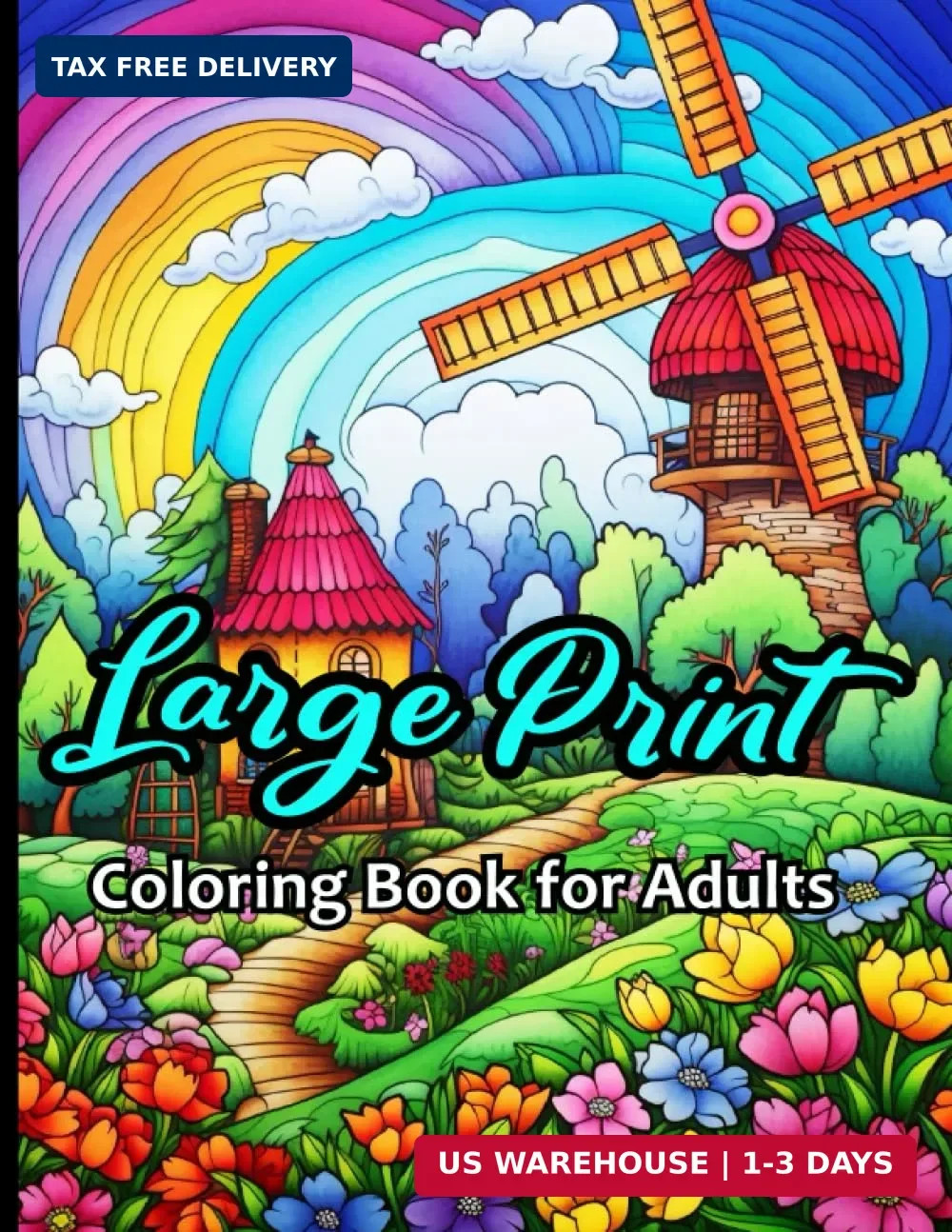 Large Print Coloring Book for Adults Relaxation: Anxiety relief adult colouring
