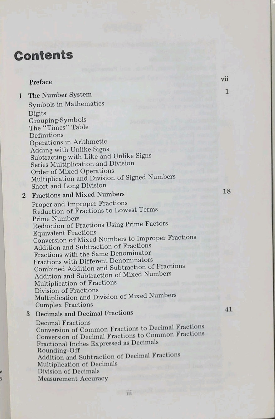 1974 Technical Machine Shop Mathematics by Anderson, John G. + DJ Review Copy