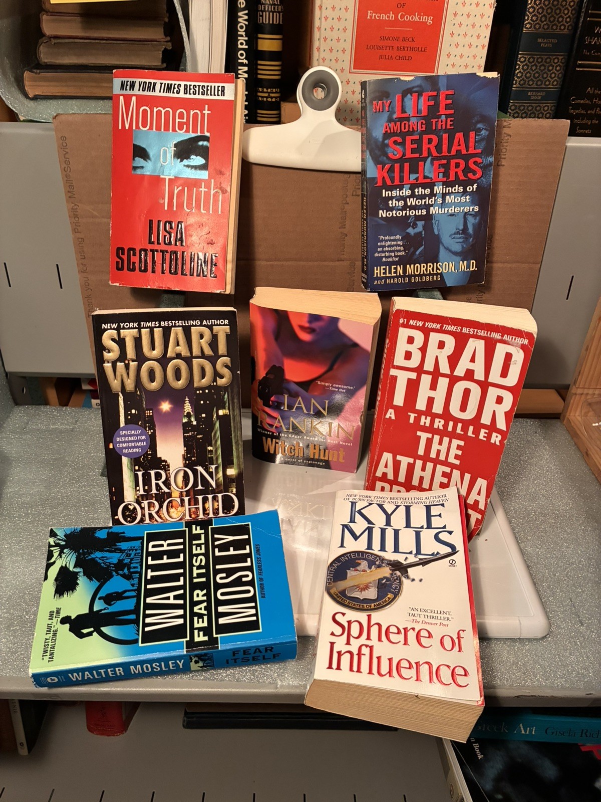 Lot of 7 Thriller Mystery Crime Novels Brad Thor Ian Rankin Stuart Woods