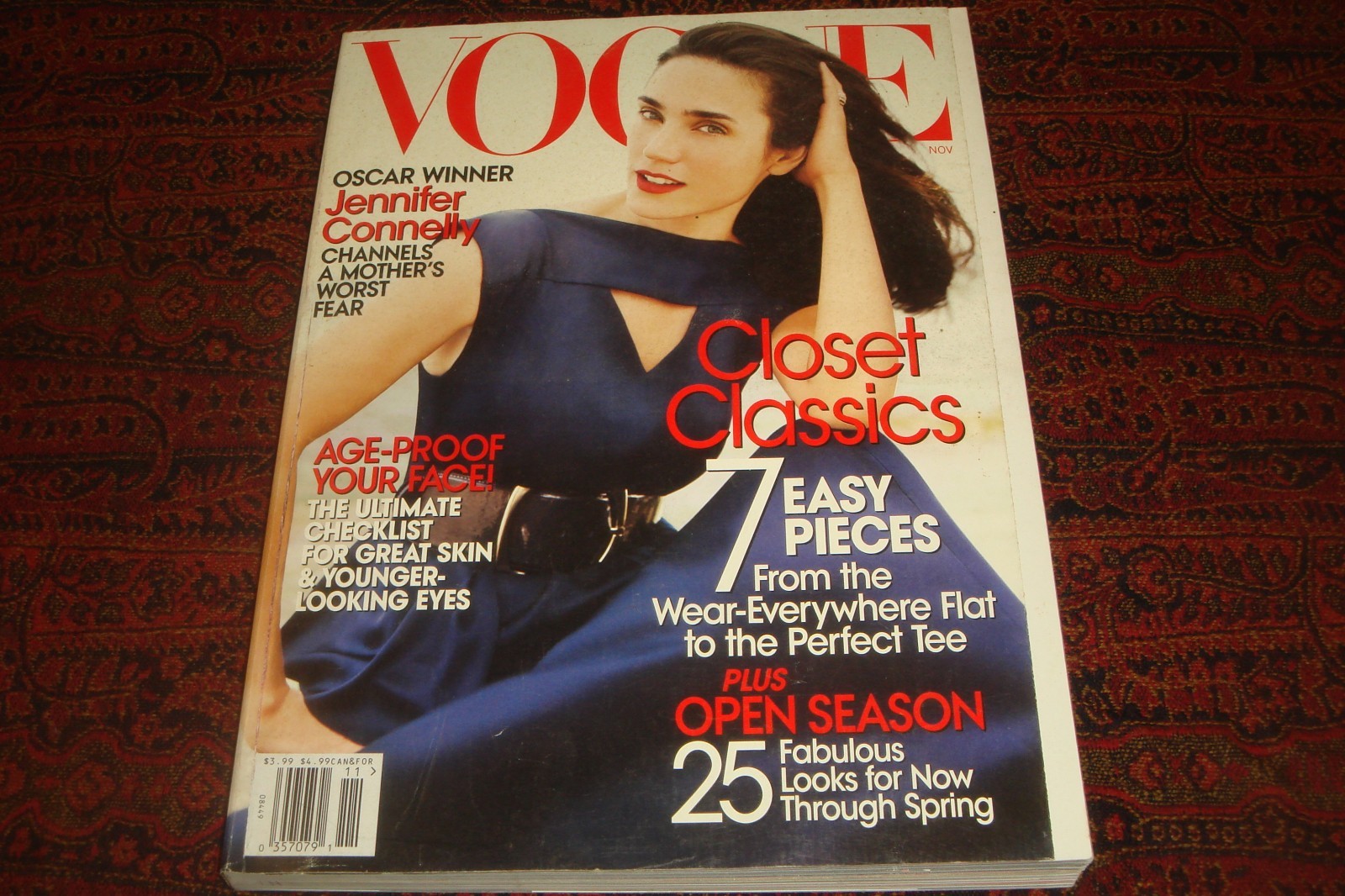 VOGUE NOVEMBER 2007 – JENNIFER CONNELLY – fashion photography, great ads 412 PGS