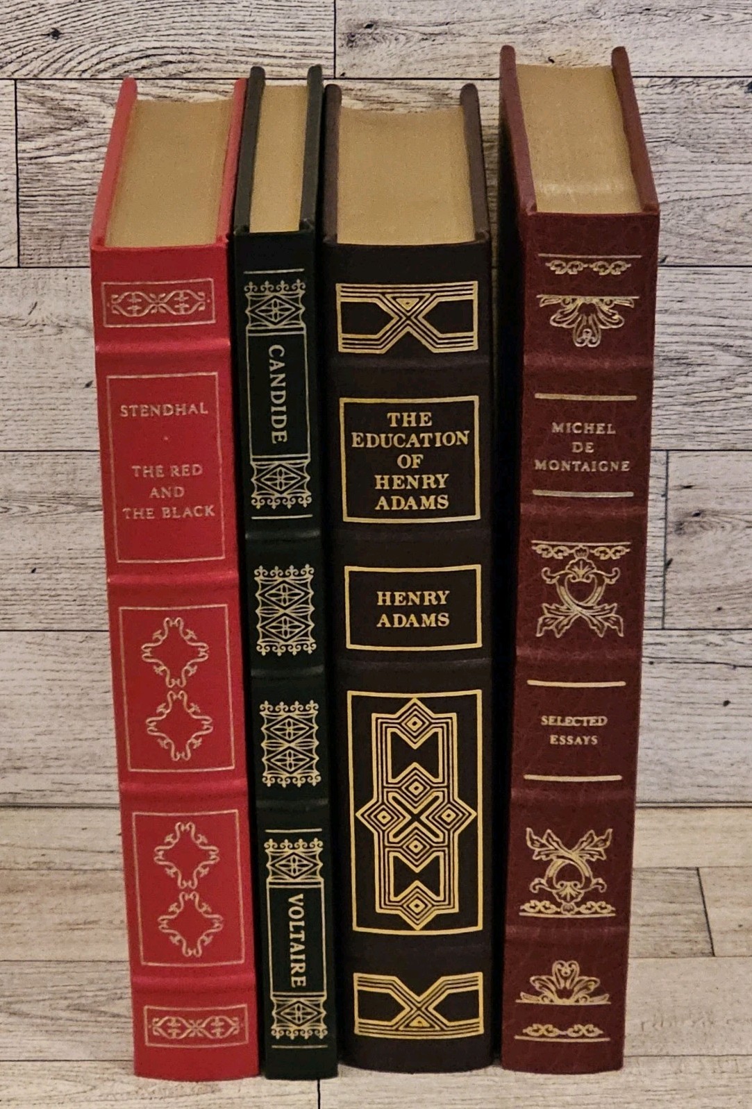 Franklin Library Book Lot of 4 Classics The Red And The Black, Candice, Adams