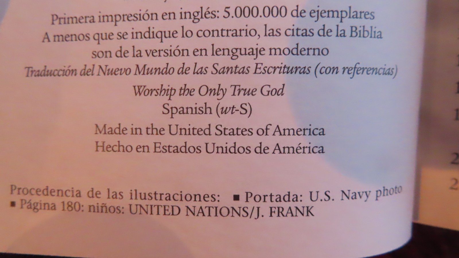 Worship the Only True God» 2002. 192 pages. Paperback Watchtower SPANISH