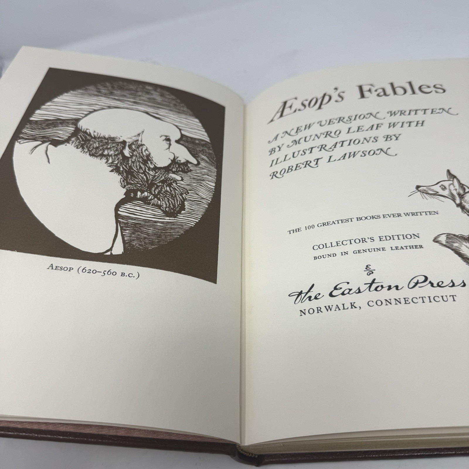 Aesop’s Fables 1979 Easton Press 100 Greatest Books Series Leather Collectors Ed
