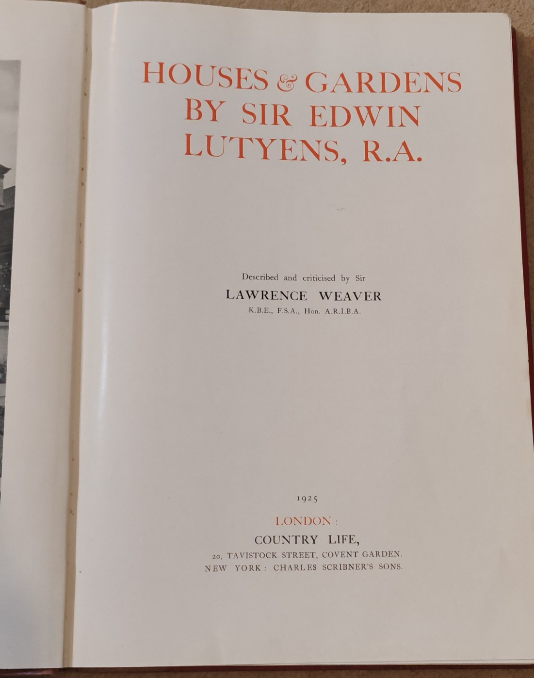 Houses & Gardens, By Sir Edwin Lutyens – 1925. There are 344 pages in this book