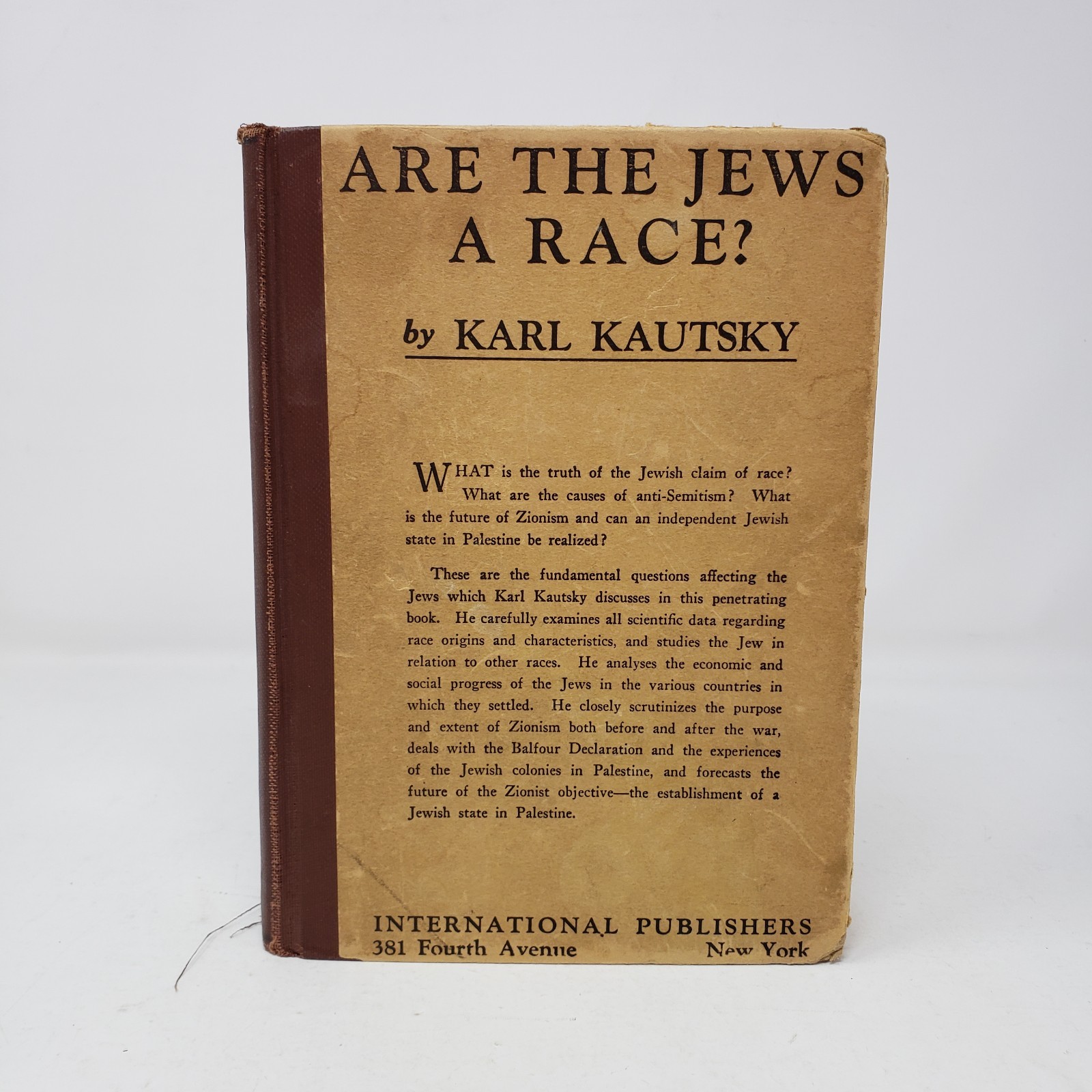 Are the Jews a Race? by Karl Kautsky (1926, Hardcover, Translated 2nd German Ed)