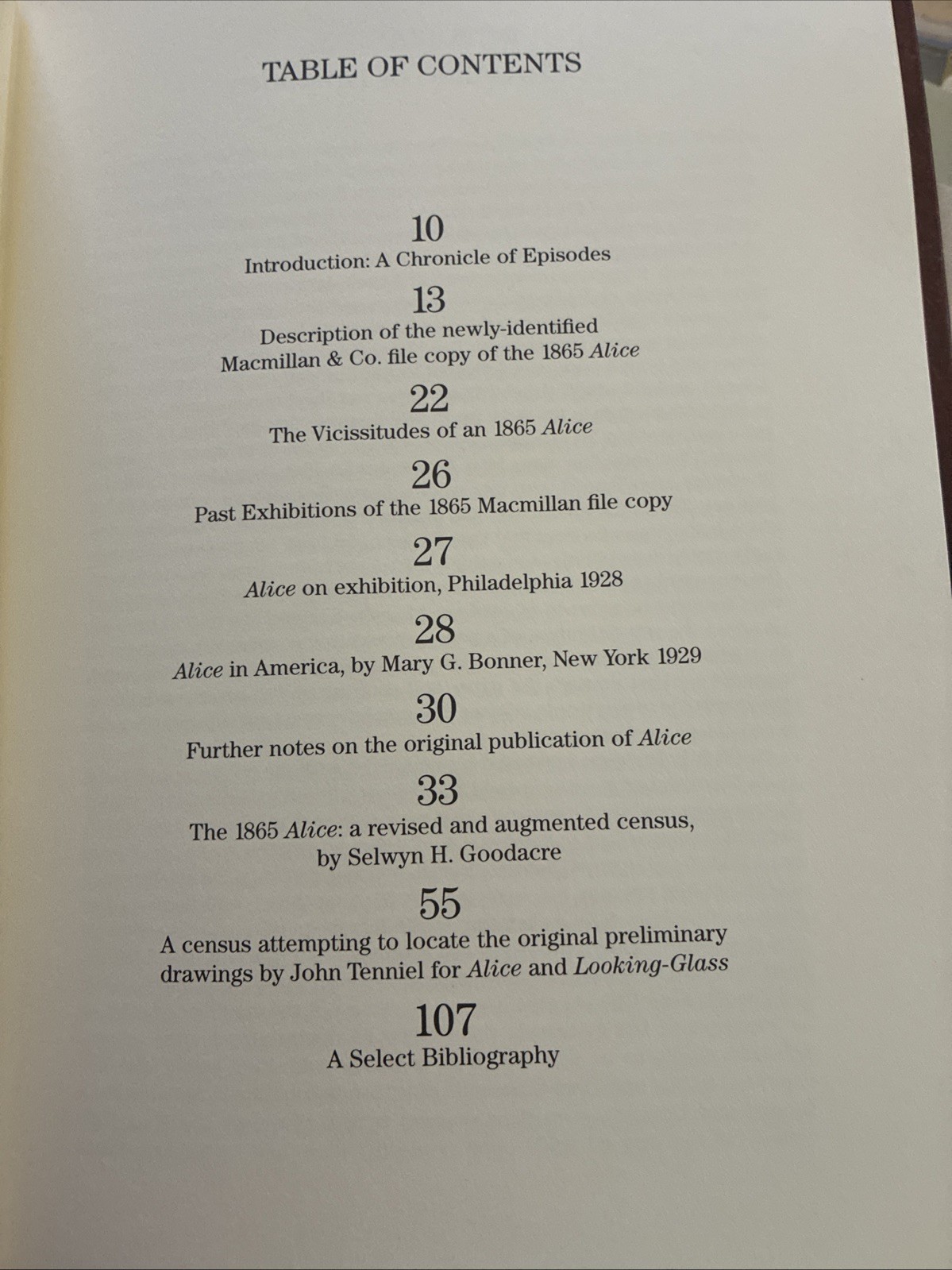 Alice’s Adventures in Wonderland Printing Re-Described Privately Published 1990