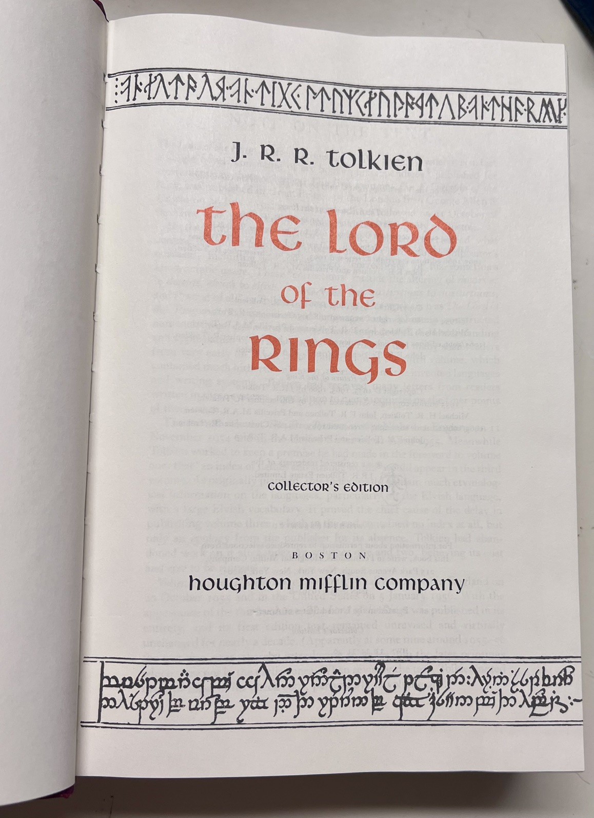 1987 Tolkien LOTR Red Leather Collector’s Edition w/ Map Illustrated Hobbit Set