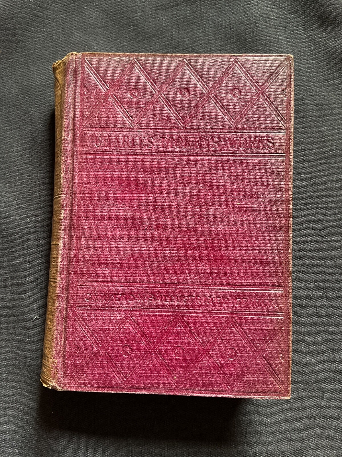 CHARLES DICKEN BOOK 151 YRS OLD. HARD TIMES EX. CONDITION 480 PAGES. PUB. 1874