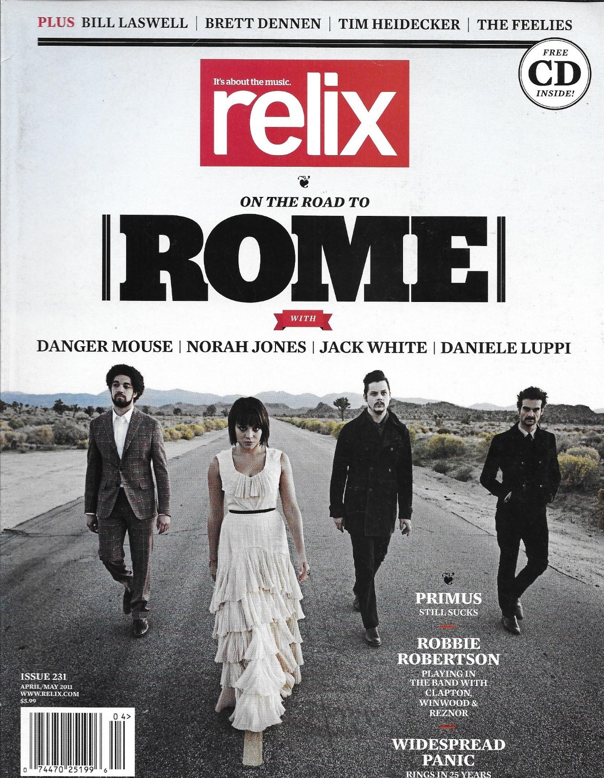 Relix Music Magazine Rome With Danger Mouse Jack White Norah Jones Primus 2011