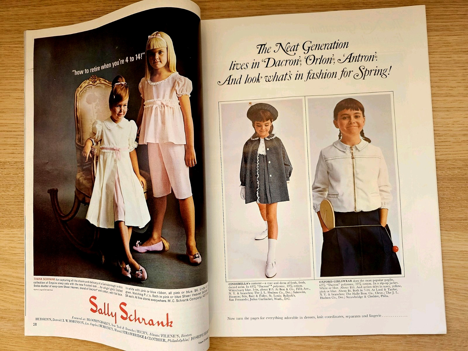 VOGUE CHILDREN Spring/Summer 1965 Fashion Magazine 13″ x 10″ 102 Pages Vintage