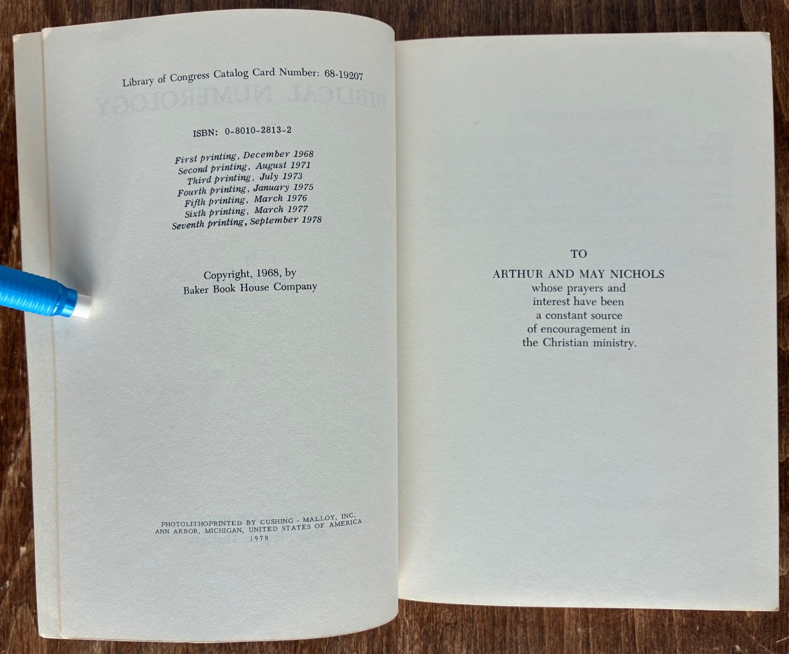 Biblical Numerology, John J. Davis 1978 ISBN: 0801028132 Numbers in the Bible PB