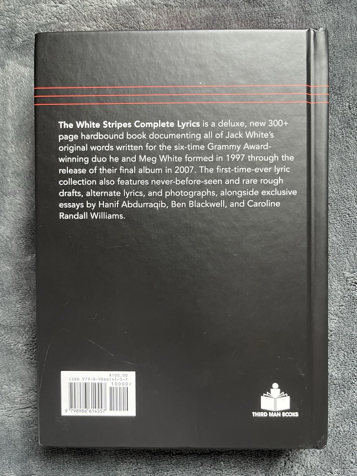 Jack White – Signed Numbered (131) – The White Stripes Complete Lyrics HC 1st Ed