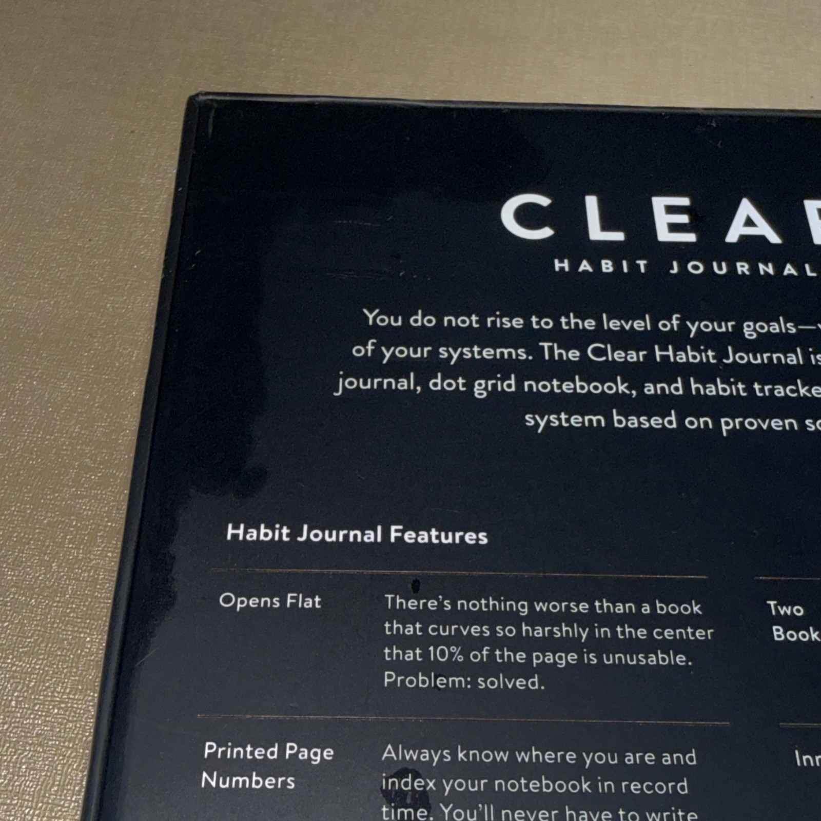 New Baronfig Clear Habit Journal Book DAMAGEOpen Box Jet Black by James Clear