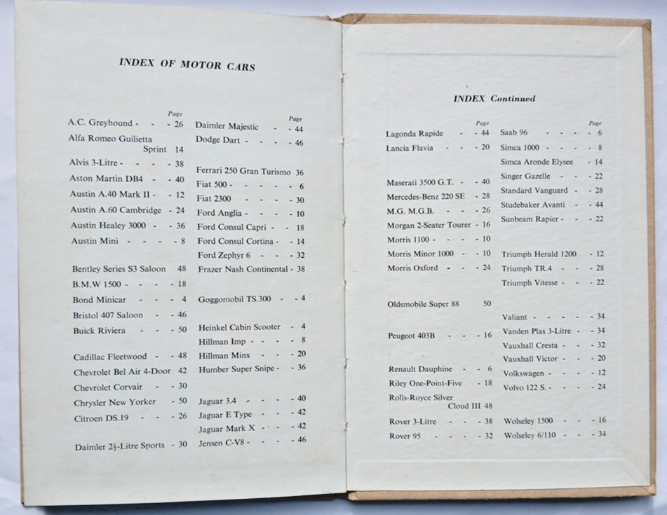 Ladybird Book of Motor Cars 1963, series 584, revised ed, 2/6, DJ, David Carey